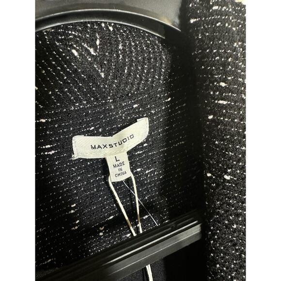 Max Studio Tweed Drape Jacket with Pockets Women's Size L - Picture 7 of 7